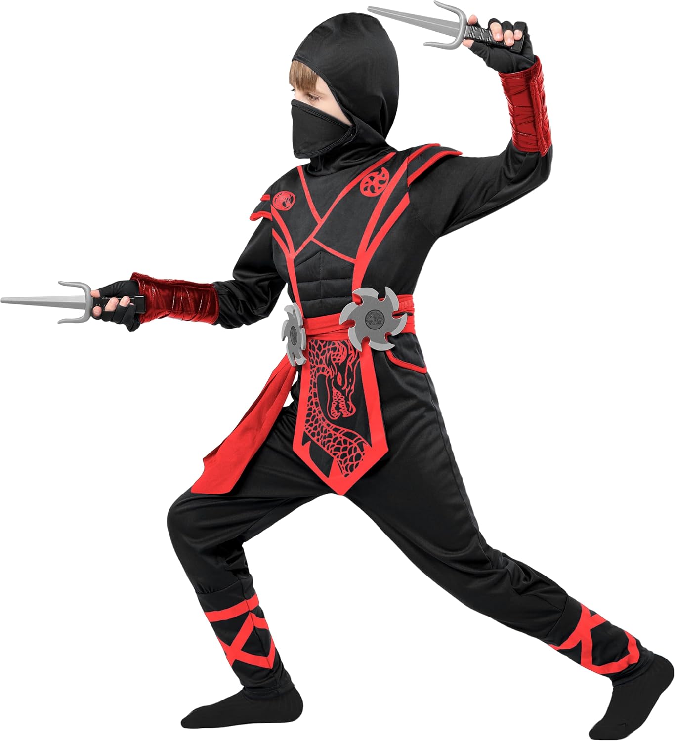 Disfraz de Ninja Dragón Rojo Disfraz de Ninja Dragón Rojo